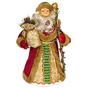  *Дед Мороз с зеленой полоской и керамич.  лицом