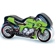 Жестяная упаковка «Мотоцикл зеленый»