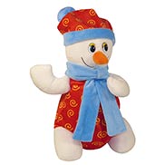 Игрушка Снеговик в голубом шарфе