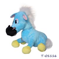 Озорная лошадка (голубая), текстиль